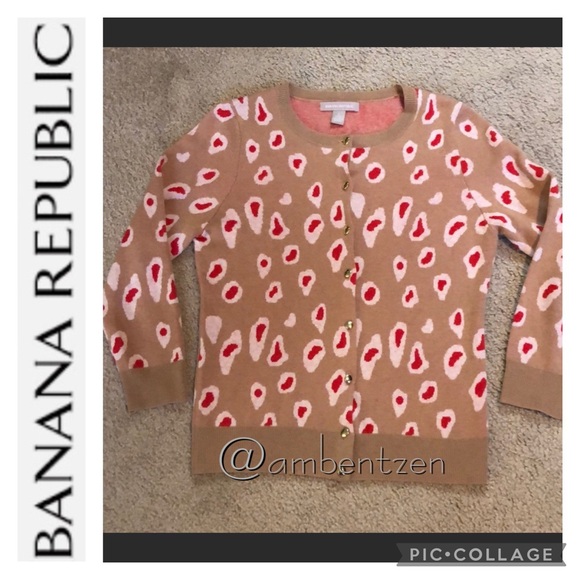 Banana Republic leopard cardigan size S - Picture 2 of 9